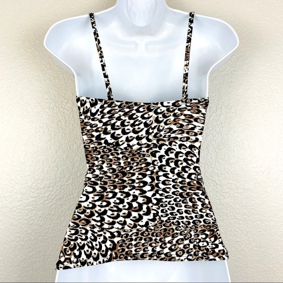 Profile By Gottex Animal Print Tankini Top Size 8 - Picture 4 of 8